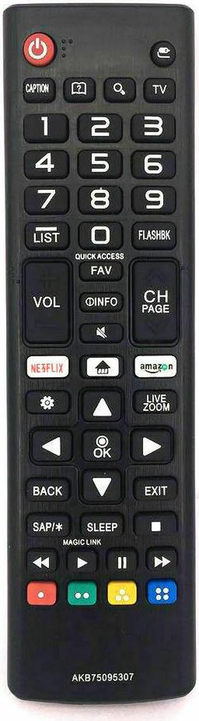 Main image of New Replacement TV Remote AKB75095307 For LG LCD LED Smart LG TV