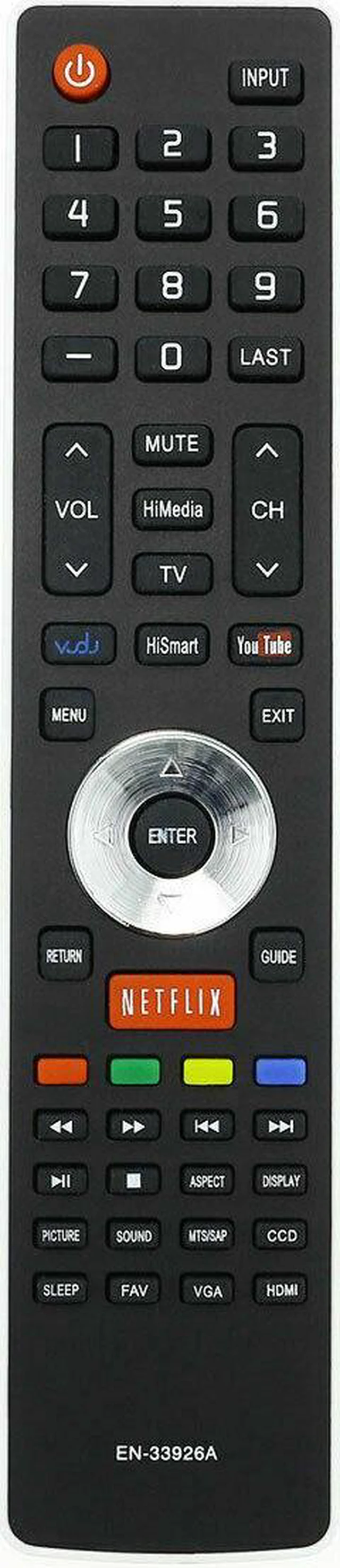 Main image of New USBRMT Hisense Replacement Remote EN-33926A for Hisense TV 32K20DW 50K610GWN