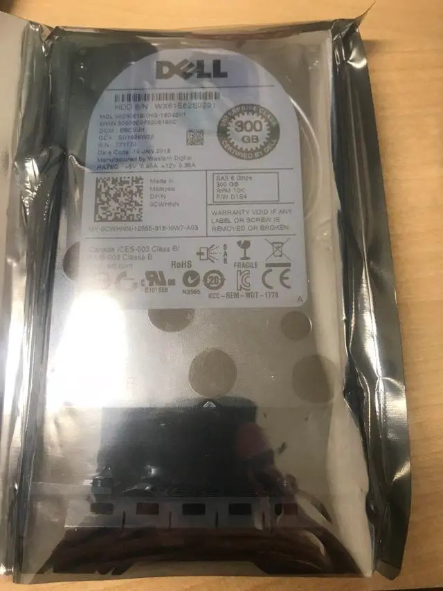 Main image of Dell 300Gb 10K 6Gbps 2.5" SAS Hot Swap Hard Drive PowerEdge R610 R710 R720 CWHNN