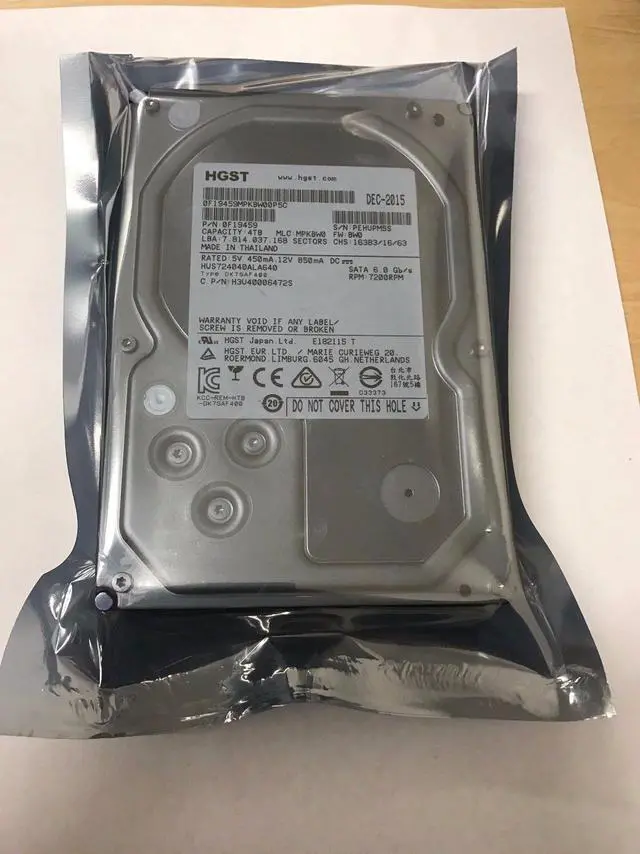 Main image of 4TB 6G 7.2K 64MB Cache 3.5" Hitachi Hard DriveHUS724040ALA640 0F19459