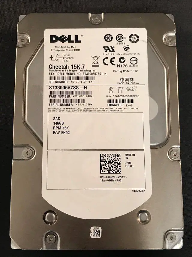 砂金 約3g External Sas Enclosure Dell 1DKVF 146GB 15K RPM SAS 3.5