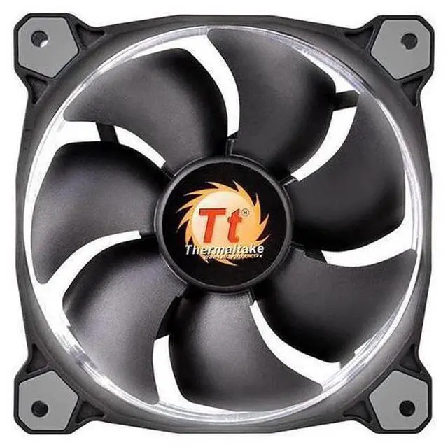 Alt view image 2 of 4 - Thermaltake Riing 120mm White LED Case Fan (3 fans pack)