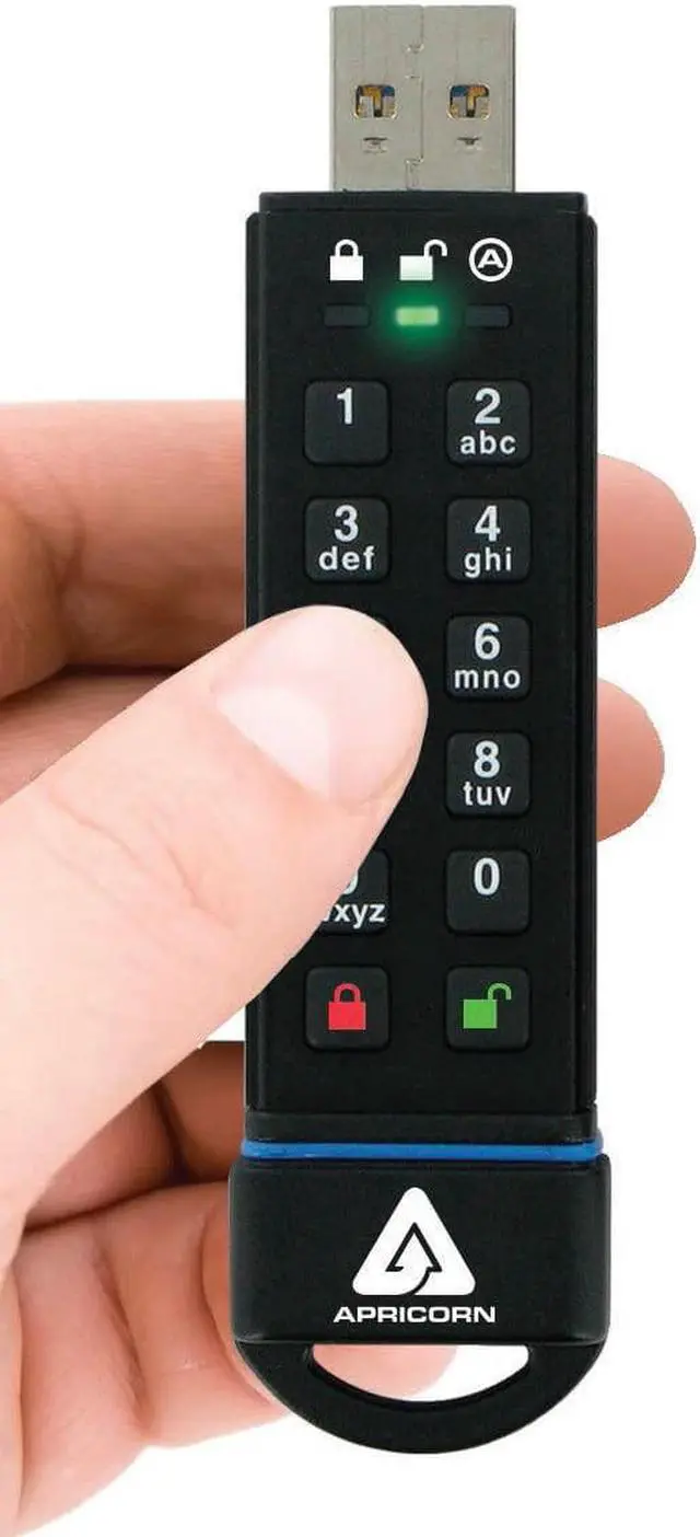 Alt view image 5 of 6 - Apricorn Aegis Secure Key 3.0 - Usb 3.0 Flash Drive - 120 Gb - Usb (ask3120gb)