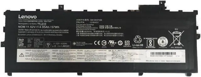 Main image of New Genuine Lenovo Thinkpad X1 Carbon 5th 2017 Series Battery SB10K97587 01AV494