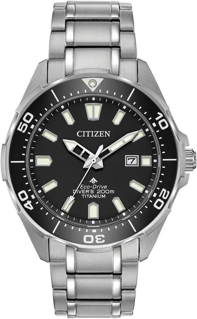 Main image of Citizen Promaster Men's Black Dial Silver Titanium Bracelet Watch BN0200-56E