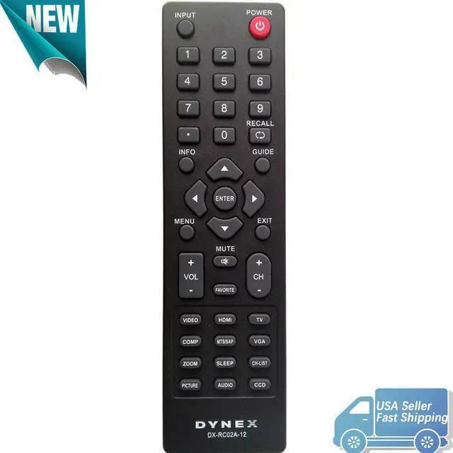Alt view image 4 of 6 - New DX-RC02A-12 Remote Control for Dynex LCD 32" 40"  TV DXRC02A12 DX-40L261A12