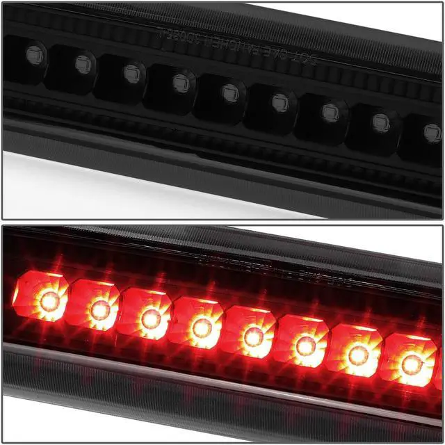 Alt view image 2 of 4 - DNA Motoring 3BL-JCOM06-LED-BK-SM For 2006 to 2010 Jeep Commander Full LED 3rd Third Tail Brake Light Rear Center Stop Lamp Smoked Lens 07 08 09