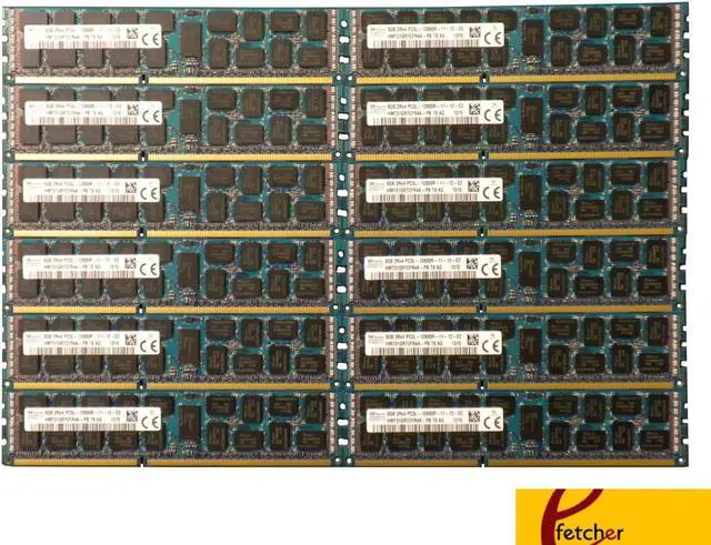 Main image of 64GB (8 X 8GB) PC3-12800R DDR3 1600 ECC Reg RAM Memory Supermicro X9DRi-F