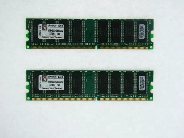 Alt view image 2 of 2 - KINGSTON KVR400X64C3AK2/2G / KVR400X64C3A/1G 2GB 2 x 1GB PC3200 400MHz 184 PIN