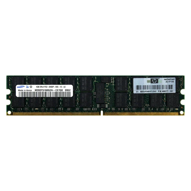 Main image of HP 497767-B21 501158-001 499277-061 4GB 2Rx4 PC2-6400 800 REG SERVER MEMORY RAM