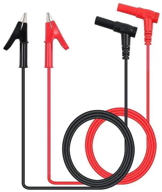 Alt view image 6 of 17 - Pair Banana Plug to Alligator Clip Test Lead Crocodile Clip Lab Test Cable with Banana Plug Heavy Duty 1M Long for Multimeter