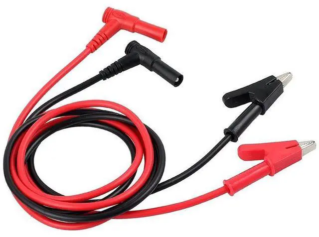 Alt view image 7 of 17 - Pair Banana Plug to Alligator Clip Test Lead Crocodile Clip Lab Test Cable with Banana Plug Heavy Duty 1M Long for Multimeter