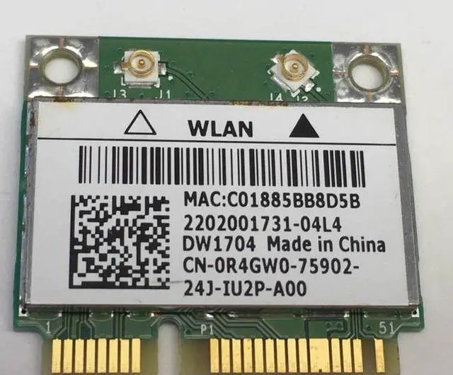 Main image of Genuine Dell DW1704 BCM943142HM Wireless WiFi 300Mbps Bluetooth Card R4GW0