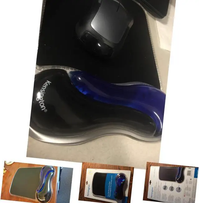 Alt view image 5 of 6 - Kensington Duo Gel Mouse Pad with Wrist Rest - Blue (K62401AM) Blue Mouse Pad
