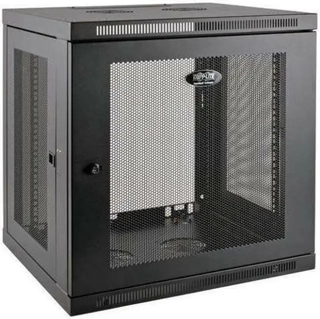Alt view image 4 of 5 - Tripp Lite 12U Wall Mount Rack Enclosure Server Cabinet Low Profile Deep