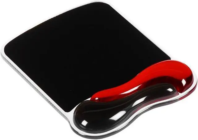Main image of Kensington Duo Gel Mouse Pad with Wrist Rest - Red (K62402AM) Red Mouse Pad