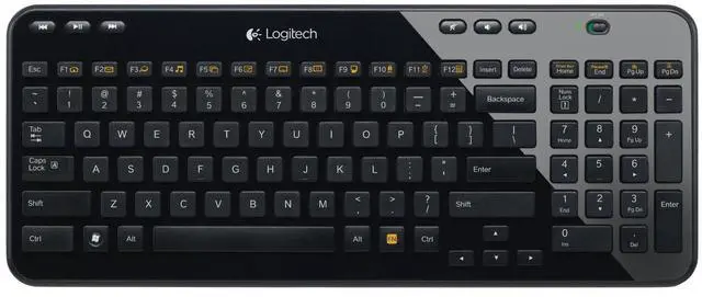 Main image of Logitech K360 Wireless Keyboard Glossy Black