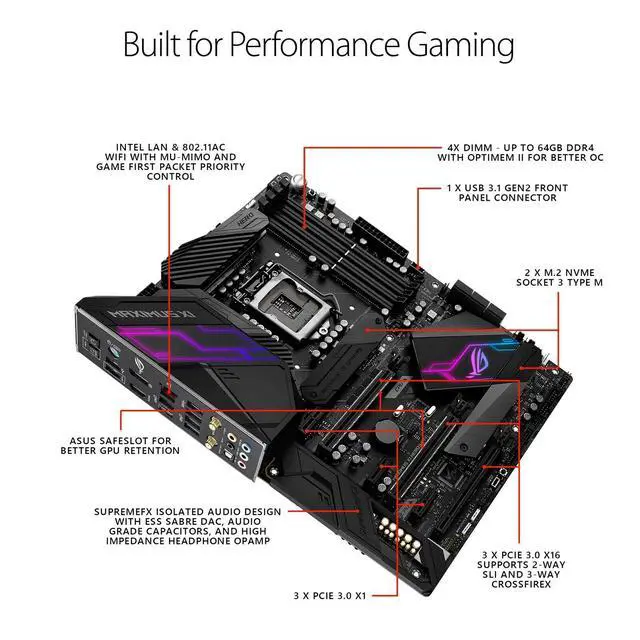Alt view image 4 of 6 - ASUS ROG Maximus XI Hero (Wi-Fi) Z390 Gaming Motherboard LGA1151 (Intel 8th 9th