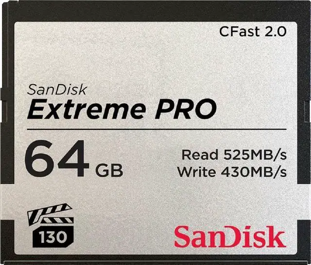 Alt view image 8 of 16 - SanDisk - SDCFSP-064G-A46D - SanDisk Extreme Pro 64 GB CFast Card - 525 MB/s Read - 430 MB/s Write - Lifetime Warranty
