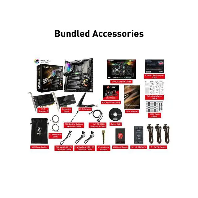 Alt view image 6 of 6 - MSI MEG Z390 GODLIKE LGA1151 (Intel 8th and 9th Gen) M.2 USB 3.1 Gen 2 DDR4 W...