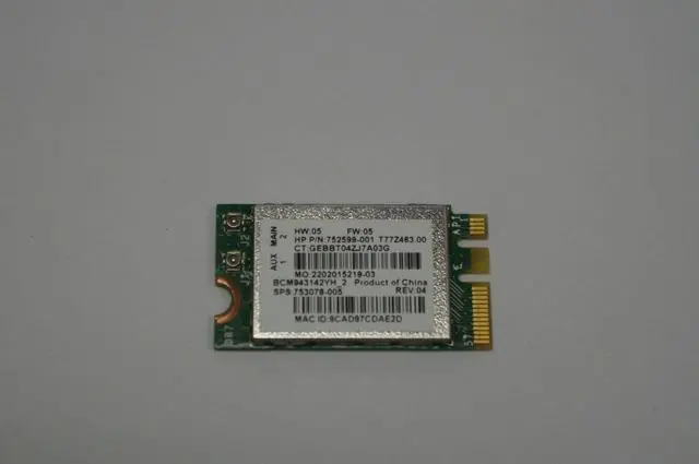 Main image of NEW HP 13-R010DX BCM943142YH_2 WiFi Wireless Card 753078-005 752599-001