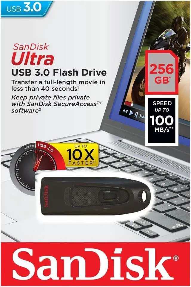 Alt view image 4 of 6 - SanDisk Ultra CZ48 256GB USB 3.0 Flash Drive (SDCZ48-256G-U46)