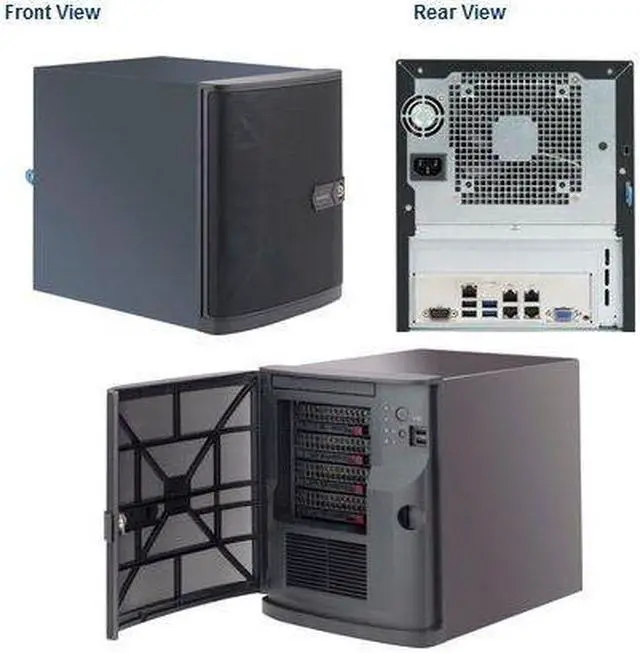 Alt view image 2 of 2 - Supermicro CSE-721TQ-350B 350W Mini-Tower Chassis (replacement for CSE-721TQ-250B)