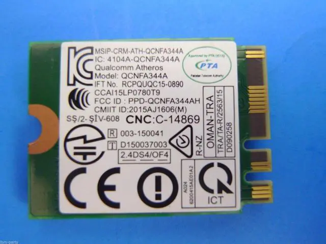Alt view image 2 of 2 - Precision 15 7510 DW1820 WiFi  802.11AC + Bluetooth 4.1 M.2 Card REV-A02 D4V21