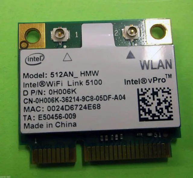 Alt view image 3 of 3 - Precision M4400 M6400 M6500 Intel 5100 N Wireless Card (A04)Wireless Card H006K