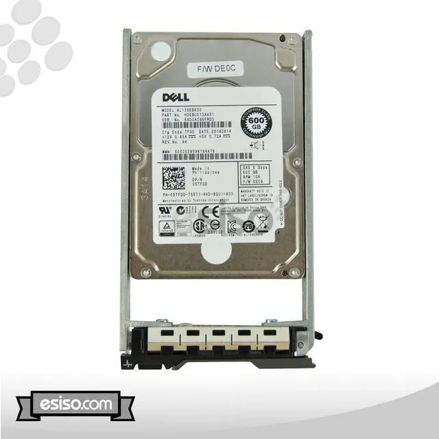 Alt view image 2 of 3 - 5TFDD 05TFDD AL13SEB600 HDEBC01DAA51 DELL 600GB 6G 10K 2.5" SFF SAS HARD DRIVE