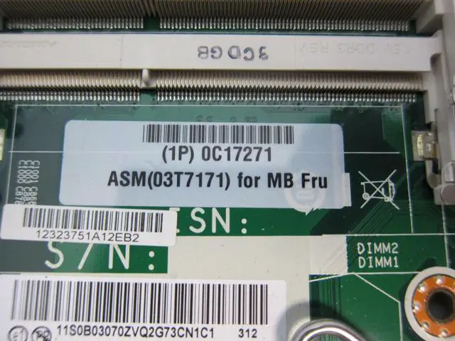 Alt view image 4 of 5 - Lenovo Motherboard IS8XT VER 1.1 03T7171 No CPU