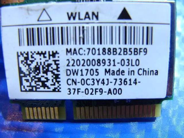 Alt view image 3 of 5 - Dell Inspiron 15.6" 15-3521 Genuine Wireless WIFI Card WLAN C3Y4J DW1705 GLP*
