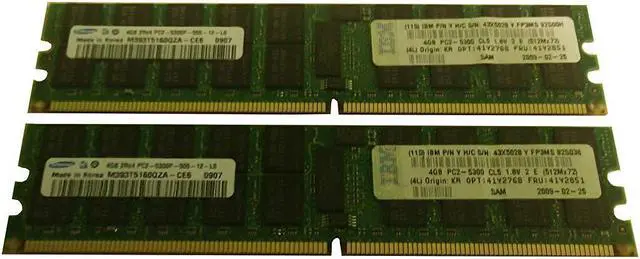 Alt view image 3 of 5 - Samsung 4GB Server RAM Memory DDR2 667MHz PC2-5300 SDRAM 2RX4 M393T5160QZA-CE6