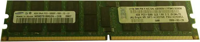 Main image of Samsung 4GB Server RAM Memory DDR2 667MHz PC2-5300 SDRAM 2RX4 M393T5160QZA-CE6