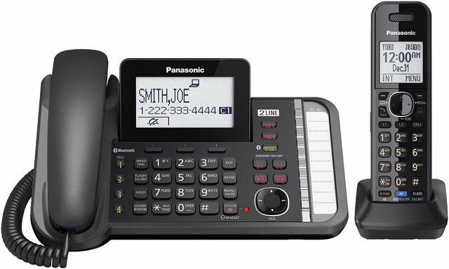 Panasonic 2-Line Cordless Phone System with 1 Handset - Answering