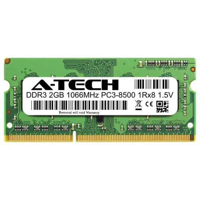 Alt view image 2 of 2 - 2GB DDR3 PC3-8500 SODIMM Replacement for Synology RAM-2G-DDR3 Laptop Memory RAM