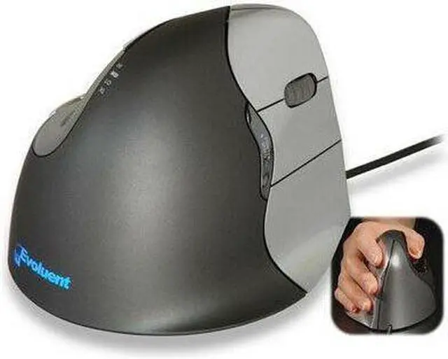 Alt view image 2 of 6 - Evoluent VM4R VerticalMouse 4 Ergonomic USB Mouse Med to Large Right Hand