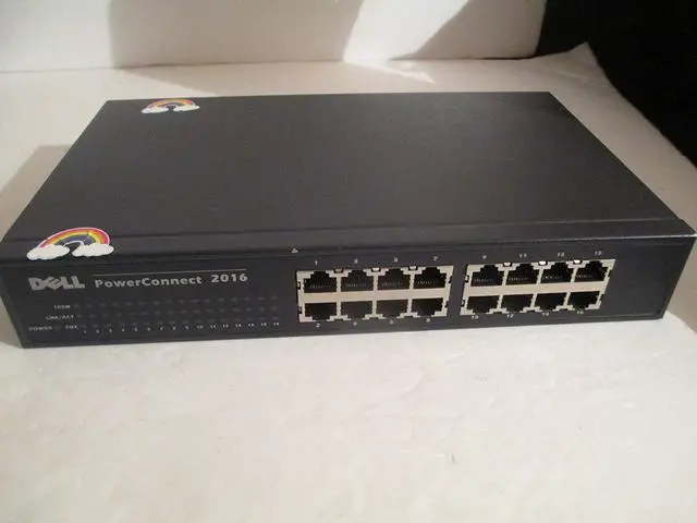 Main image of Powerconnect 2016 7H989 16-Port 10/100 Rack-Mountable Unmanaged Switch