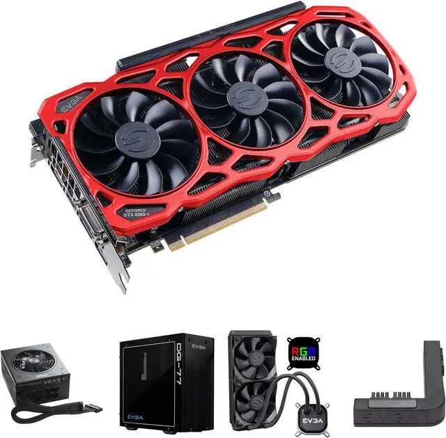 Alt view image 5 of 5 - EVGA GeForce GTX 1080 Ti FTW3 ELITE GAMING RED Graphics Card