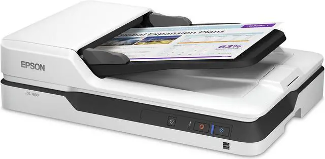Alt view image 6 of 20 - EPSON WorkForce DS-1630 (B11B239201) Duplex 1200 dpi x 1200 dpi USB Color Flatbed Scanner
