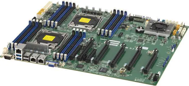 Alt view image 3 of 7 - Supermicro MBD-X10DRG-Q-B Supermicro X10DRG-Q Server Motherboard - Intel C612 Chipset - Socket LGA 2011-v3 - 1 x Bulk Pack - Proprietary Form Factor - 2 x Processor Support - 512 GB DDR4 SDRAM Maximum