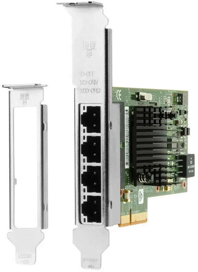 Alt view image 4 of 11 - HP Intel I350-T4 Gigabit Ethernet Card PCI Express 2.1 x4 - 4 Port