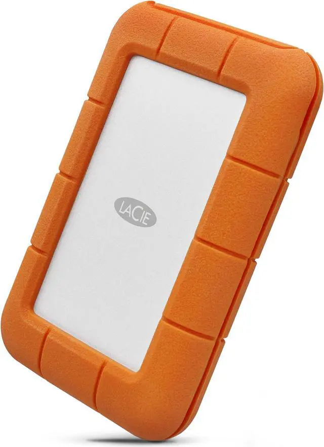 Alt view image 3 of 14 - LaCie Rugged Secure USB-C 2TB All-Terrain Encrypted Portable Hard Drive Model STFR2000403
