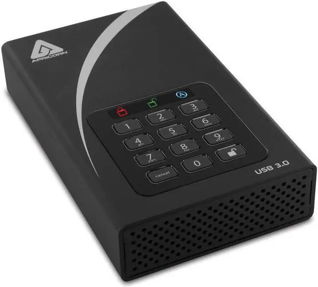 Alt view image 4 of 17 - Apricorn Aegis Padlock DT ADT-3PL256-8000 8 TB 3.5" External Hard Drive