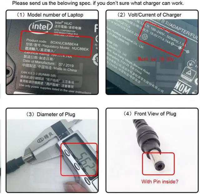 Alt view image 7 of 7 - KAIBOXIXI DC Jack 5.5*2.5mm Input to 3Pin Power Plug Cable Compatible for Laptop Blade Pro 17 and Blade 15 Model Support 230W/160W Charge Adapter