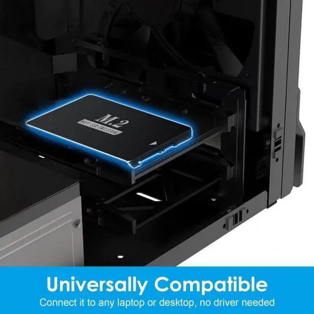 Alt view image 6 of 7 - Cablecc NGFF B+M Key M.2 SSD Card to 2.5inch SATA Micro USB 3.0 Combo HDD Disk Drive Enclosure