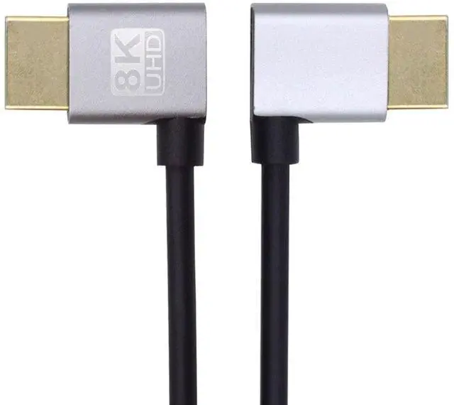 Main image of Xiwai HDMI 2.1 Ultra Thin HDTV Cable 8K 4K Hyper Super Flexible Slim Cord Left Angled to Right Angled 90 Degree Type-A  for Computer HDTV