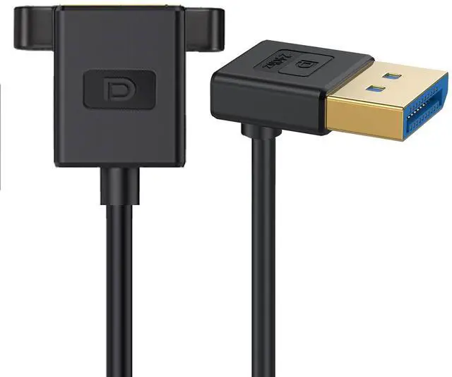 Main image of Xiwai Ultrafine Down Angled DisplayPort 1.4 DP Male to Female Extension Cable 8K 60hz 4K 144hz for Desktop Laptop Monitor Graphics Card 30cm