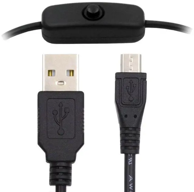 Main image of Xiwai Micro USB2.0 to Type-A Cable with On Off Power Switch Button Micro 5Pin for DC 5V Desk Lamp Fan Camera