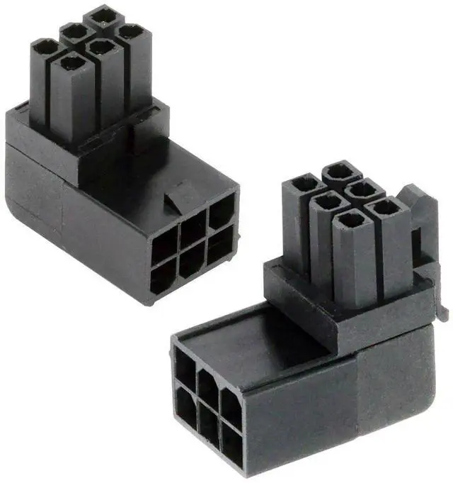Main image of Xiwai 2pcs/lot ATX 6Pin Male to Female 90 Degree Up Down Angled Power Header Adapter for GPU Graphics Card
